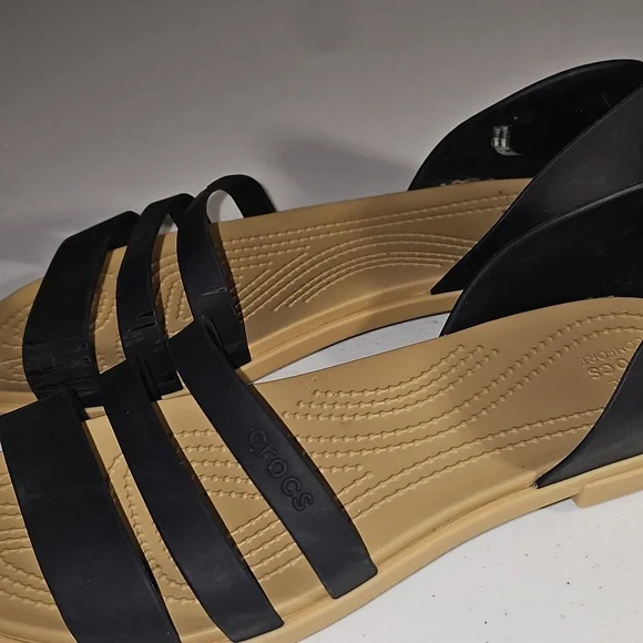 Croc Tulum Open Toe Sandals black Size 9 Comfy & Stylish - Picture 15 of 15